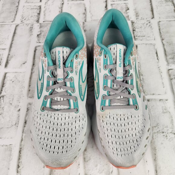 Brooks Glycerin 20 Women's Sz 9.5 D Wide Gray Athletic Running Train Gym Sneaker - Picture 9 of 10